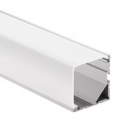 LED hoekprofiel inclusief vierkante afdekking 40,10mm x 40,10mm - C19ALU