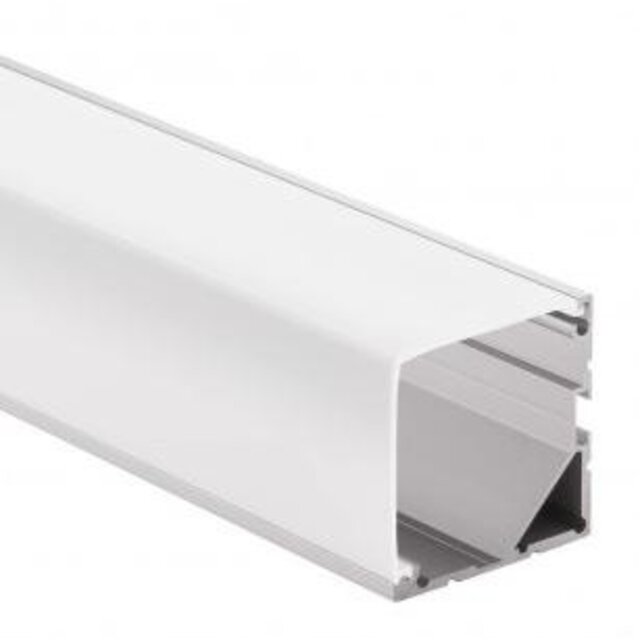LED hoekprofiel inclusief vierkante afdekking 40,10mm x 40,10mm - C19ALU