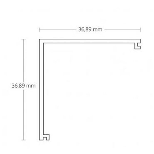 Luksus LED profielen LED hoekprofiel 2 meter inclusief vierkante afdekking 40,10mm x 40,10mm - 19ALU