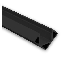 Zwart LED hoekprofiel 25,66mm x 18,01mm - C23ZWART