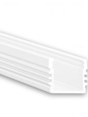 Wit opbouw LED profiel inclusief afdekking 16,8mm x 13,01mm - 02WIT