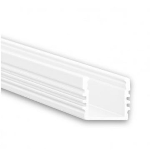 Luksus LED profielen Wit opbouw LED profiel inclusief klikafdekking 16,8mm x 13,01mm - 02WIT