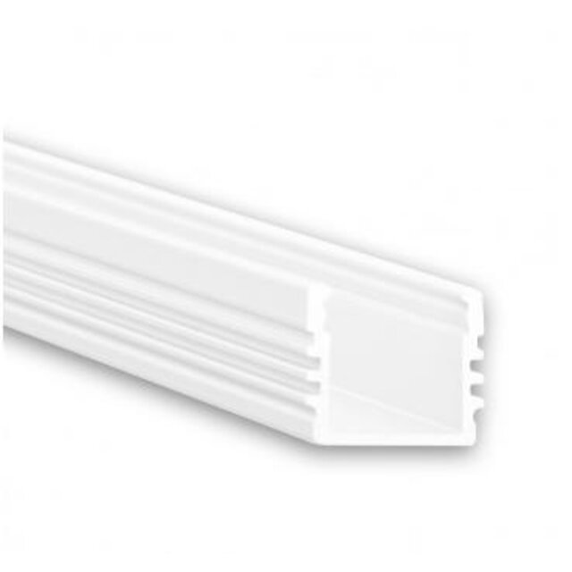 Wit opbouw LED profiel inclusief klikafdekking 16,8mm x 13,01mm - 02WIT