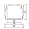 Luksus LED profielen Wit opbouw LED profiel inclusief afdekking 16,8mm x 13,01mm - 02WIT