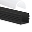 Luksus LED profielen Zwarte LED profiel inclusief half ronde afdekking 16,8mm x 20,84mm - 05.2ZWART