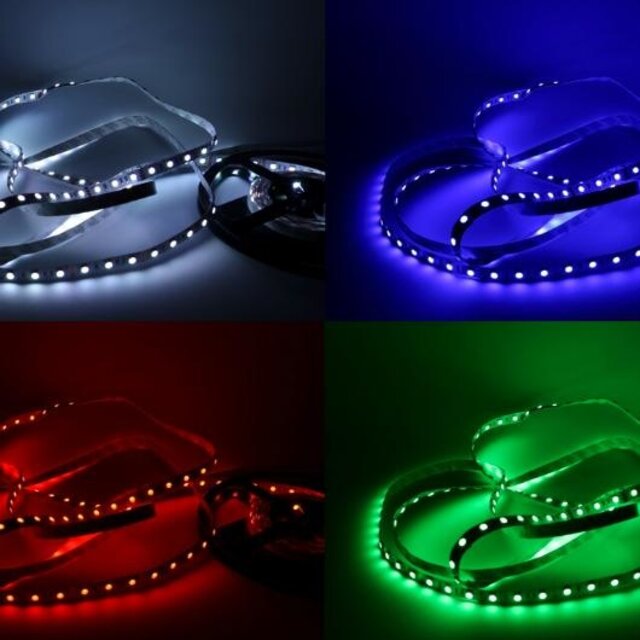 Waterdichte RGB LED strip 14.4W 840LM 60LED 24VDC IP65 - 5 meter