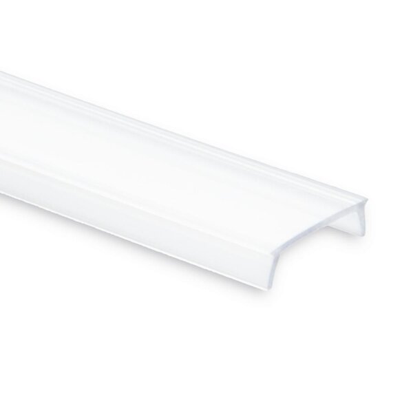 Luksus LED profiel losse afdekking Losse 3 meter opaal LED profiel klikafdekking - 12,4mm - 01, 02, 03, 08, stuc100, stuc200, gips100, gips200