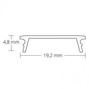 LED profiel inclusief afdekking 18,1mm x 19,2mm - 18ALU