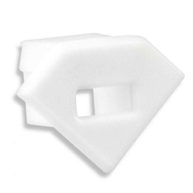 Eindkap met kabeldoorvoer - C23WIT