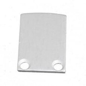 2 x LED profiel eindkapjes inclusief schroeven 02ALU Spica - Grijs