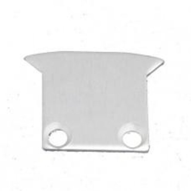 2 x LED profiel eindkapjes inclusief schroeven PL8 Spica - Grijs