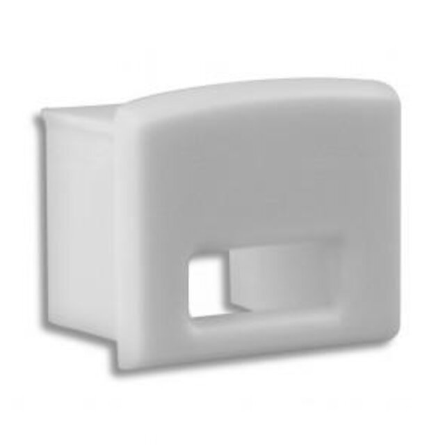 Eindkap voor LED strip profielen met kabeldoorvoer 05.1WIT