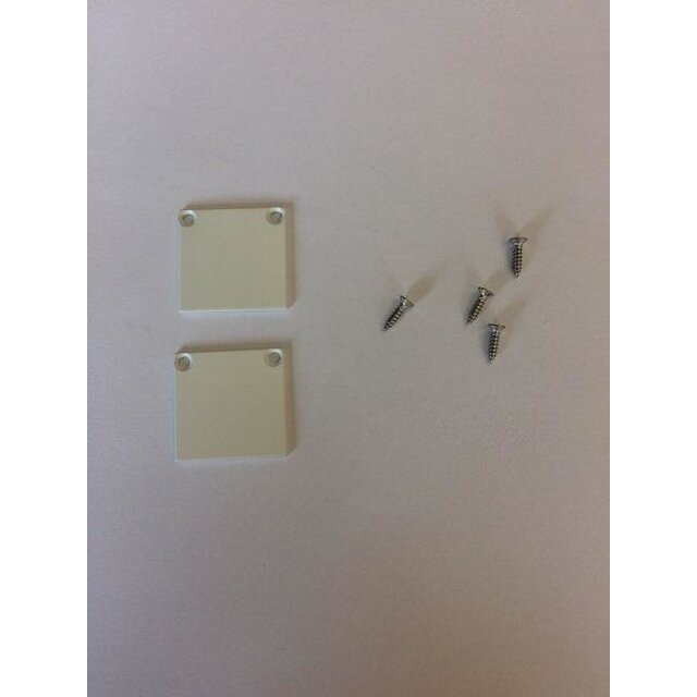 2 x LED profiel eindkapjes inclusief schroeven 01WIT Spica
