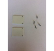 2 x LED profiel eindkapjes inclusief schroeven PL2 Spica - Wit