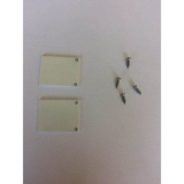 2 x LED profiel eindkapjes inclusief schroeven PL2 Spica - Wit