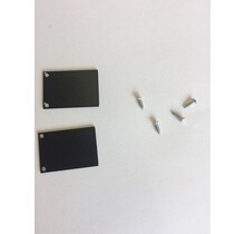 2 x LED profiel eindkapjes inclusief schroeven PL5 C6 Spica - Zwart