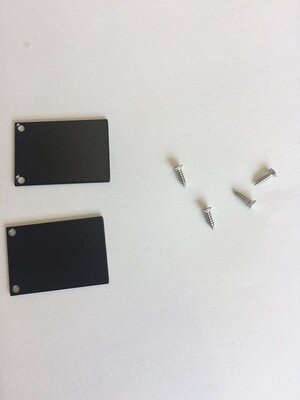 2 x LED profiel eindkapjes inclusief schroeven PL5 C6 Spica - Zwart