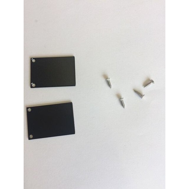 2 x LED profiel eindkapjes inclusief schroeven PL5 C6 Spica - Zwart