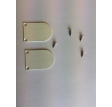 2 x LED profiel eindkapjes inclusief schroeven PL5 C5 Spica - Wit