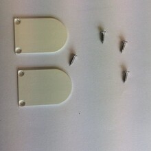 2 x LED profiel eindkapjes inclusief schroeven PL5 C5 Spica - Wit