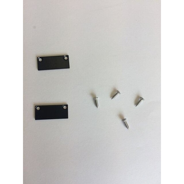 2 x LED profiel eindkappen inclusief schroeven - XL04.C1 - ZWART