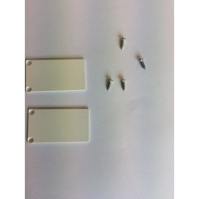 2 x LED profiel eindkapjes inclusief schroeven XL06.C3 - WIT