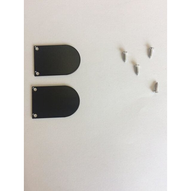 2 x LED profiel eindkapjes inclusief schroeven XL06.C4 - ZWART