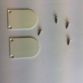 2 x LED profiel eindkapjes inclusief schroeven XL06.C4 - Wit