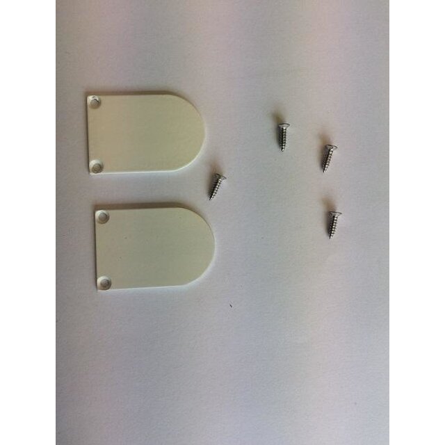 2 x LED profiel eindkapjes inclusief schroeven XL06.C4 - Wit