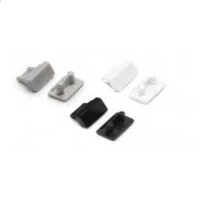 Eindkap voor LED profiel met kabeldoorvoer SLIM100ZWART