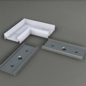 90 graden hoek LED profiel - 09WIT