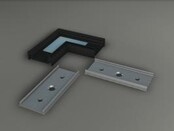 90 graden hoek LED profiel - 09ZWART