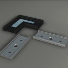 90 graden hoek LED profiel - 09ZWART