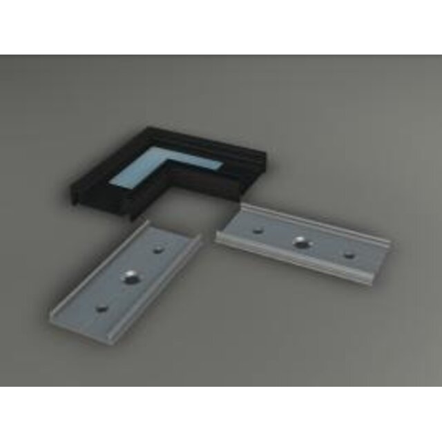 90 graden hoek LED profiel - 09ZWART