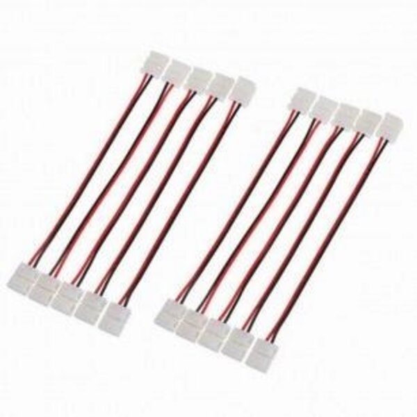 Luksus LED connectoren  LED strip koppelstuk met 2-zijdig draad 8mm - ip20