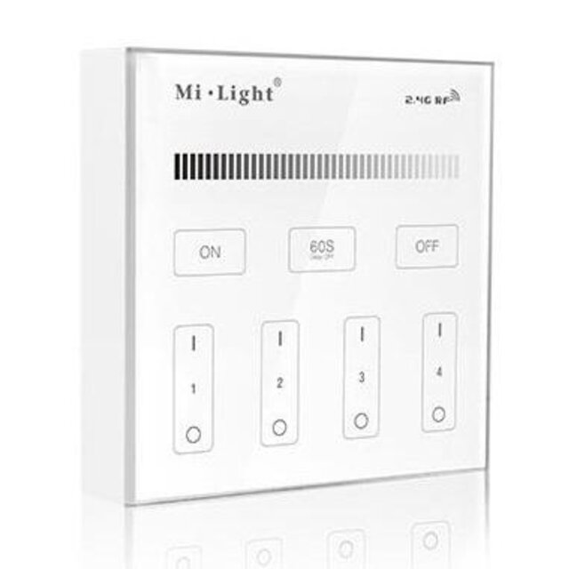 LED wanddimmer voor enkel kleurige LED – Draadloos