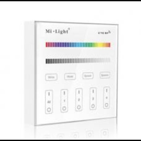 Miboxer RGB LED wanddimmer – Draadloos - 4 zones - Miboxer