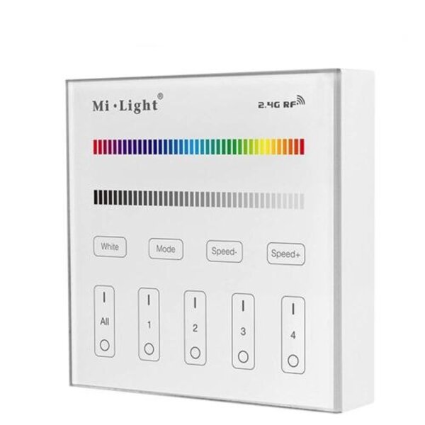 Miboxer RGB LED wanddimmer – Draadloos - 4 zones - Miboxer