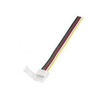 RGBCCT LED strip koppelstuk met 1-zijdig draad 12mm