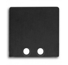 Eindkap voor LED profiel zonder kabeldoorvoer 18ZWART