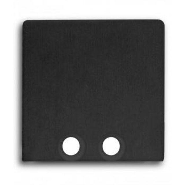 Eindkap voor LED profiel zonder kabeldoorvoer 18ZWART