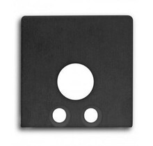 Eindkap voor LED profiel met kabeldoorvoer 18zwart