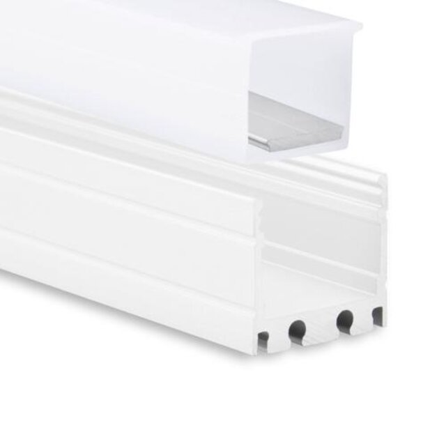 Wit Waterdicht LED profiel 18,1mm x 19,2mm - 18.1WIT.H20
