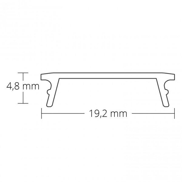 Luksus LED profielen Waterdicht LED profiel - 18,1mm x 19,2mm - 18.1ALU.H20