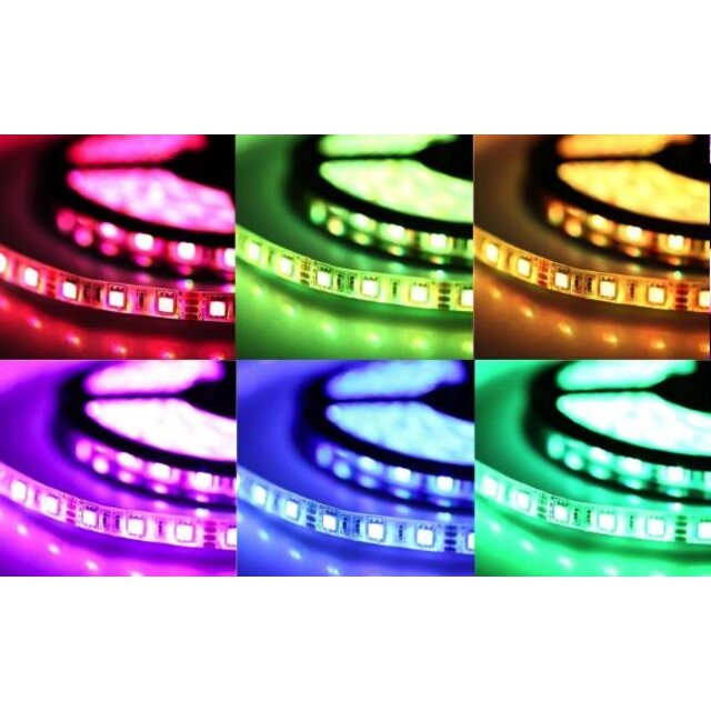 Waterdichte RGBWW LED strip 19.2W 890LM 60LED 24VDC IP67 - 5 meter