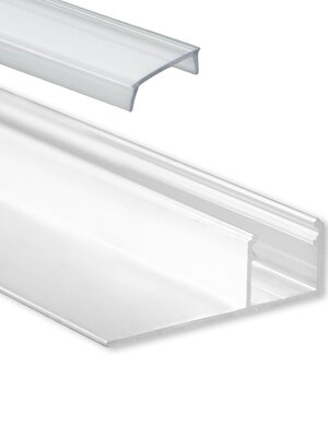 LED gips profiel inclusief afdekking  47mm x 14,50mm - GIPS100