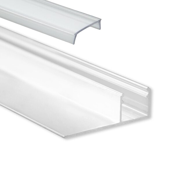 Luksus LED profielen LED gips profiel inclusief afdekking 2 meter 47mm x 14,50mm - GIPS100