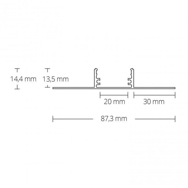 Luksus LED profielen LED gips profiel 33mm x 16,8mm - GIPS05ALU