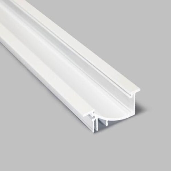 Luksus LED profielen Wit LED inbouw wandprofiel inclusief opaal afdekking 53mm x 13,5mm - F8WIT