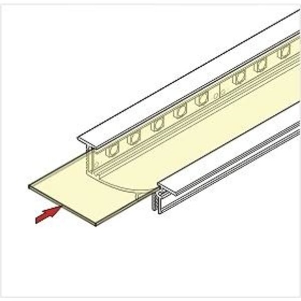 Luksus LED profielen Wit LED inbouw wandprofiel inclusief opaal afdekking 53mm x 13,5mm - F8WIT